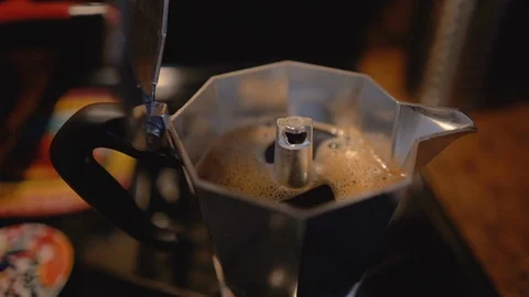 Steaming Cup of Freshly Brewed Coffee Stock Footage 102236717
