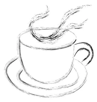 Steaming cup of tea or coffee Illustrazione stock