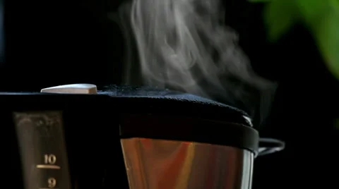 Steaming fresh coffee Stock Footage 34426856