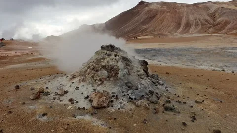 Steaming fumarole Stock Footage 328227190
