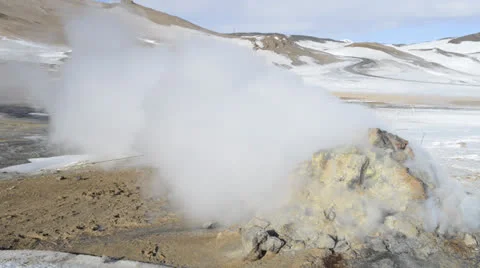Steaming fumerole Stock Footage 23029914