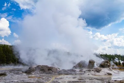 Steaming Geyser Stock Photos