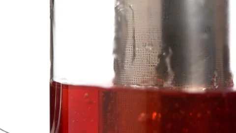 Steaming Herbal Tea Infusion Stock Footage 318310063