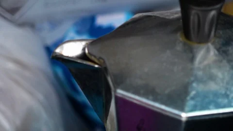 Steaming hot coffee Stock Footage 92358614