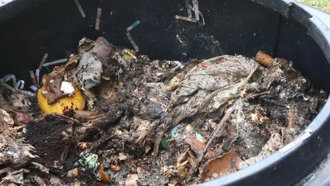 Steaming hot compost pile that is almost finished Stock Footage 105966120