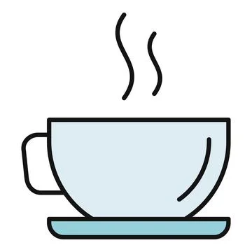 Steaming hot cup of coffee or tea illustration Stock Illustration