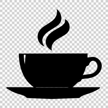 Steaming hot cup of coffee. Tea or coffee icon. Stock Illustration