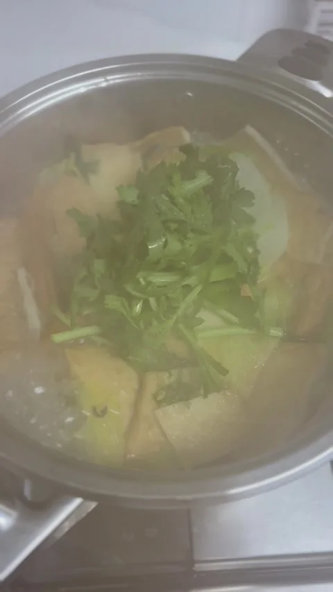 Steaming hot Korean fish cake soup (Eomuk-tang) in a pot Video stock 327048396
