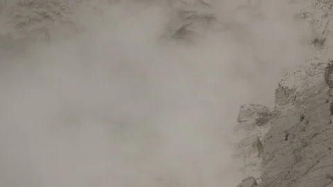 Steaming Hot Mud Pot Yellowstone National Park Stock Footage 122223874