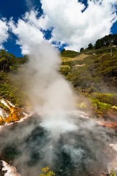 Steaming hot pool Stock Photos