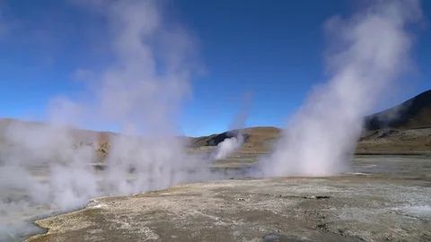 Steaming hot spring Stock Footage 73250031