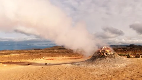 Steaming Icelandic Fumarole Stock Footage 271507498