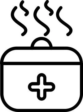 Steaming Line Icon Design Stock Illustration