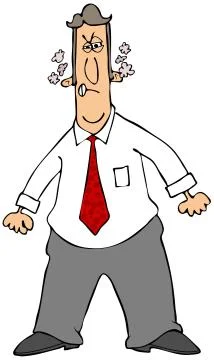 Steaming mad Stock Illustration