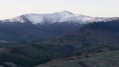 Steaming mountains. Steam comes from the slopes of the mountains after the rain. Stock Footage 75751500