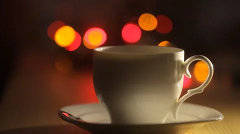 Steaming mug of tea Stock-Footage 62686805