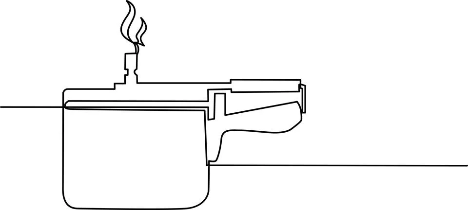 Steaming pressure cooker Vector Illustrazione stock