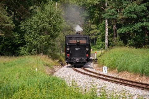 Steaming reverse through the fields in Lower Austria Stock Photos