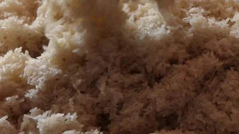 Steaming rice, 4k video Stock Footage 84698799