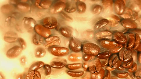 Steaming roasted coffee Stock Footage 57478519