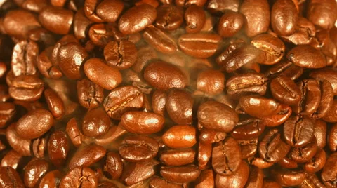 Steaming roasted coffee Stock Footage 57479058