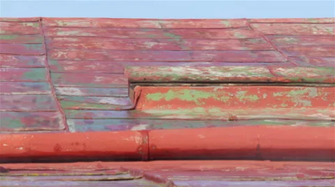 Steaming roof Stock Footage 56529508