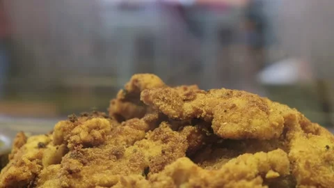 Steaming schnitzel Stock Footage 145251269