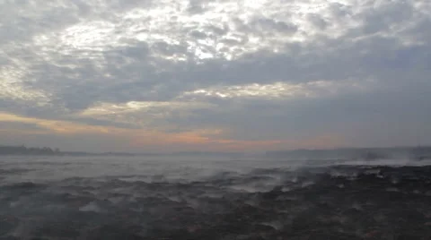 Steaming soil Stock Footage 44226840