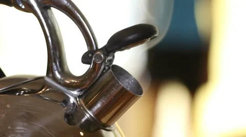 Steaming Teapot Stock Footage 8681819
