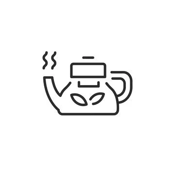 Steaming Teapot Icon Stock Illustration