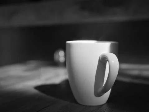 Steaming White Cup Foto stock