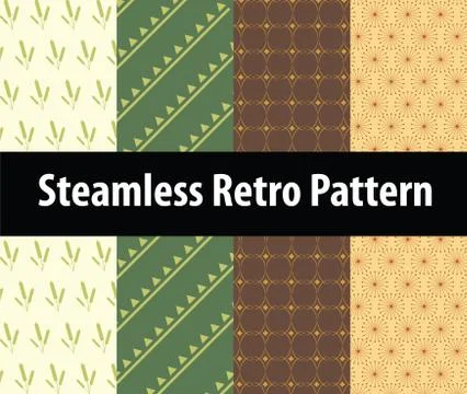 Steamless retro patterns 库存插图