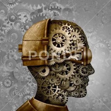 Steampunk And Steam Punk Head Stock Illustration