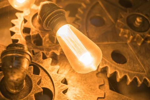 Steampunk architectural style design element of interior Stock Photos