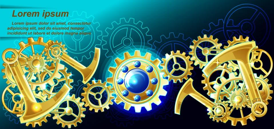 Steampunk background. Stock Illustration