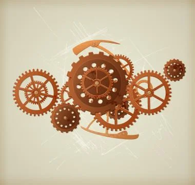 Steampunk background Stock Illustration