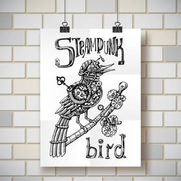 Steampunk bird Stock Illustration
