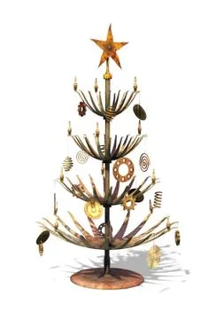 Steampunk Christmas Tree 2 Stock Illustration