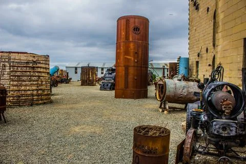 Steampunk constructions yard Stock Photos