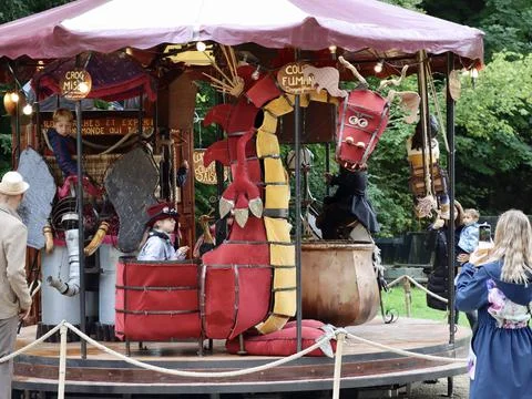Steampunk convention carousel Stock Photos