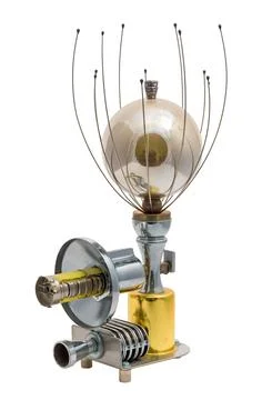 Steampunk device. Isolated on white 스톡 사진