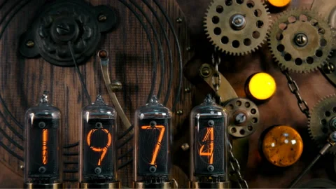 The steampunk device is a time machine Stock Footage 108421806