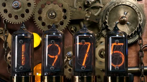 The steampunk device is a time machine Stock Footage 108435158
