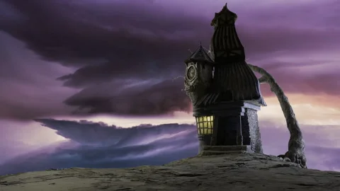 Steampunk Dream Sequence Haunted House 2 Stock Footage 134585286