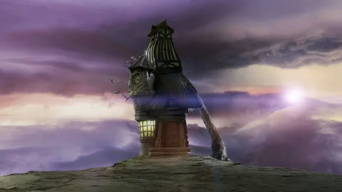 Steampunk Dream Sequence Haunted House 1 Stock Footage 134585302