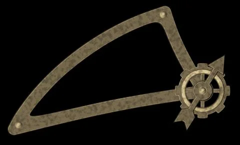 Steampunk elements with copyspace  - 3d illustration Illustrazione stock