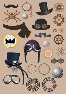 Steampunk elements Stock Illustration