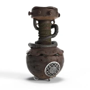 Steampunk equipment 3d rendering illustration Ilustración de archivo