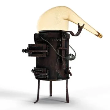 Steampunk equipment 3d rendering illustration Stock Illustration