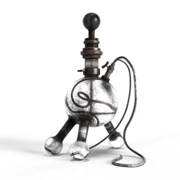 Steampunk equipment 3d rendering illustration 스톡 일러스트